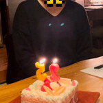 酒肴 新屋敷 - 先輩とケーキ