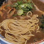 中華そば まる井 - こく煮干し中華+あおさ の麺