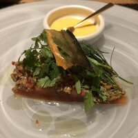 ARMONICO - サクラマスの燻製　プッタネスカとサルサヴェルデ