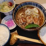 Mansaku - 鶏唐揚げカレーうどんランチ