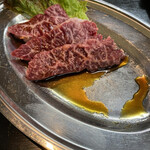 焼肉ゆたか - サガリ（焼いている途中で写メ…）