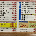 焼肉ゆたか - メニュー裏