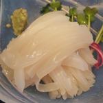 神港 - 「するめいかの刺身」 ：肉厚でむっちりとした歯応え！心地良い甘味と旨み♪