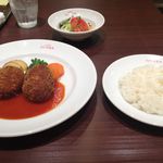 文化洋食店 - カニクリームコロッケ定食(1,580円)