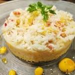 ズワイ蟹と帆立のタルタル　クスクスのサラダ