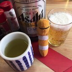 Yamada ya - 瓶ビールとお茶と新アナゴさん