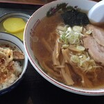 鉄火めん - チャーシュー丼セット