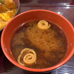 키세키노 오야코동 이온몰 욧카이치키타점 - 된장국