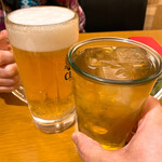 中華バル SABUROKU360 - 【2021年03月】サッポロクラシック＠490円、ジャスミン茶＠290円で、乾杯‼️ワタシは運転手なので、ジャスミン茶(笑)