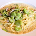 AQUAVITE - 天豆のペコリーノクリームスパゲティ