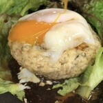 Homemade meatballs ~ topped with warm egg ~