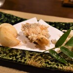 香炉 - 甘鯛松笠揚げ・白魚・玉葱