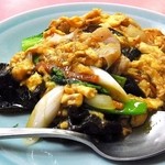 中華料理 七面鳥 - キクラゲ玉子炒め