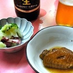 中華料理 七面鳥 - ビール1本にお通しが2品