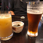 蕎麦倶楽部　佐々木 - 信州葡萄ジュース(白葡萄)・ビール