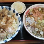 Ramen Toraji Shokudou - 豚バラスタミナ丼とかけラーメン定食950円