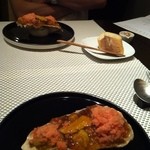 Bistaurant RNSQ - 前菜の牡蠣、ウニ、帆立のコンソメジュレ