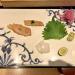 鮓 きずな - 造り はりいか・淡路島 鰆漬け・五島列島 太刀魚 藁焼き