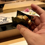 鮓 きずな - 焼き穴子 おにぎり風 宮城 一番海苔