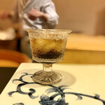 鮓 きずな - 愛媛県 のれそれ 自家製そうめん出汁 青森県わかめそうめん 青海苔と