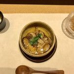 鮓 きずな - 岡山原木椎茸と山椒の茶碗蒸し