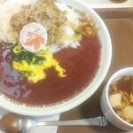 Sukiya - 初号機オム牛カレー オニオンスープセット