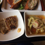 ポップコーン - ②焼売みたいなの、茄子の煮浸し