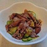 餃子の王将 - おまけ②ホタルイカ酢醤油ニンニク和え