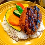 カキノキテラス - ■チーズメンチカツ揚げ野菜のカレー