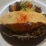 唯我独尊 - オムカレー 上から