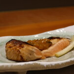 日本料理 幸庵 - 海鱒の焼物 ねぎ味噌乗せアップ