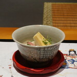 日本料理 幸庵 - 蛤と筍の煮物