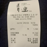 自家製粉石臼挽きうどん 青空blue 本店 - 