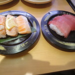 スシロー - 富山鮨し人流鱒の介寿司＋天然本鮪三貫盛り