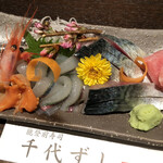 Notomaezushi Chiyozushi - お刺身盛り合わせ