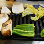 龍園 - 野菜焼（焼いちゃいました(^^;)
