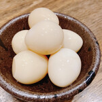 串かつ あげあげ - うずら半熟 420円