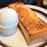 星乃珈琲店 - モーニングサービスの「トースト・ゆで卵」