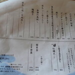 蕎房 猪口屋 - メニュー