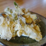 蕎房 猪口屋 - 牡蠣天ざる