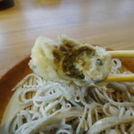 蕎房 猪口屋 - 牡蠣天ざる