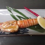 Salt-grilled prawns
