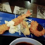 あん庵 - エビフライ、南蛮味噌カツ、鳥梅肉揚げ