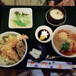 あん庵 - ミニ丼・稲庭セット
