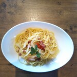 Jolly Pasta - ③ベーコンとオニオンのペペロンチーノ　税別630円