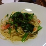 雪詩慕雲 - シラスと大葉のパスタ。