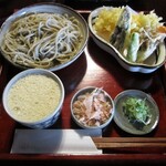 うるしや - おそばと天ぷら盛合せセット　おろし田舎風
