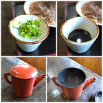手打ちそば・うどん  田舎茶屋 - ＊そばつゆは、すっきりした味わい。 ＊蕎麦湯は軽めのタイプ。