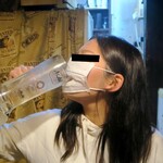 Binchou - 「会食用マスク（飲んだり食べたり出来るマスク）」の試作品