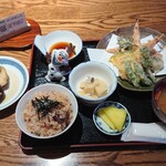 さぬき秀芸 - 天ぷら定食上 1800円 （たこ飯）